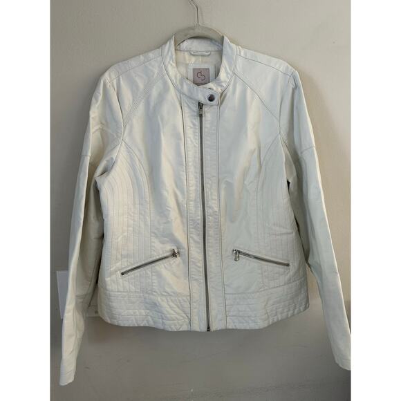 DB faux white leather jacket - Picture 1 of 14